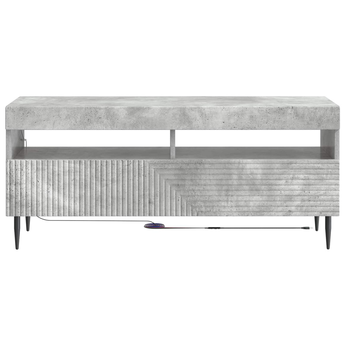 LED TV Cabinet Concrete Grey Engineered Wood