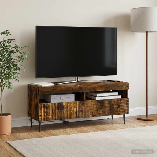 LED TV Cabinet HAARLEM 100 x 35 x 43 cm Smoked Oak