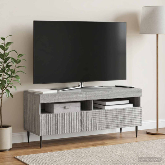 LED TV Cabinet HAARLEM 100 x 35 x 43 cm Grey Sonoma