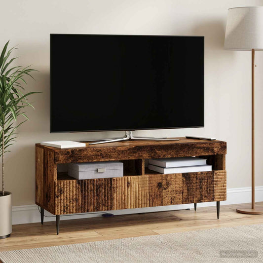 LED TV Cabinet HAARLEM 100 x 35 x 43 cm Old Wood