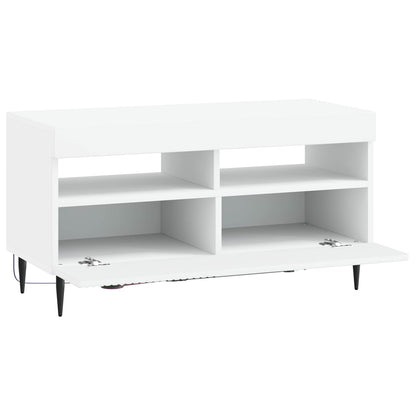LED TV Cabinet White Engineered Wood