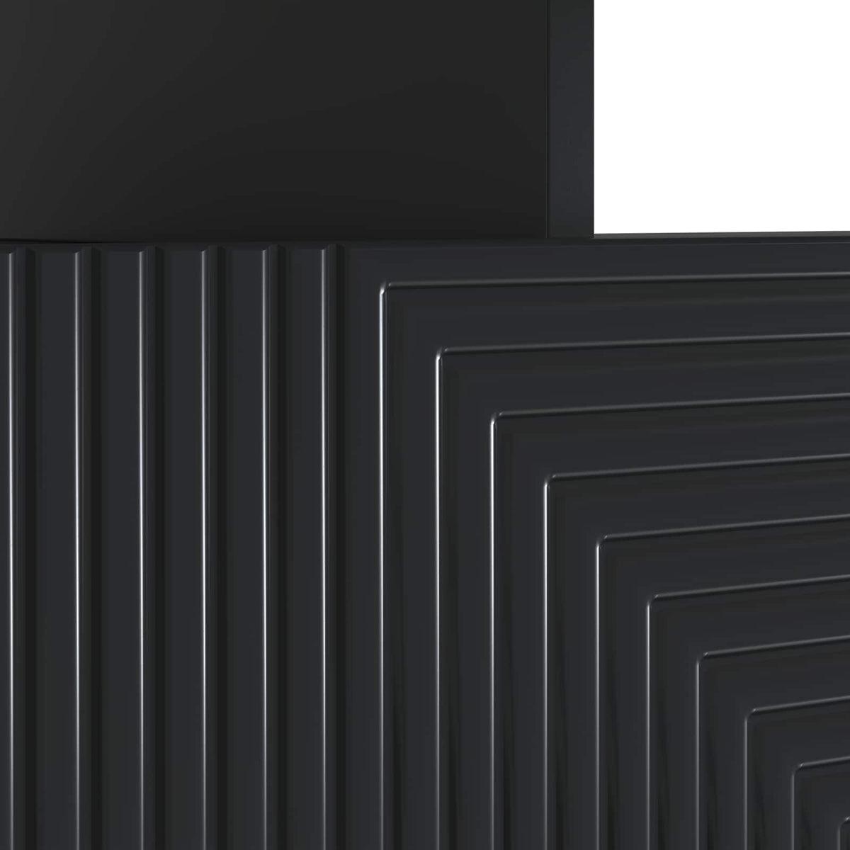LED TV Cabinet Black Engineered Wood