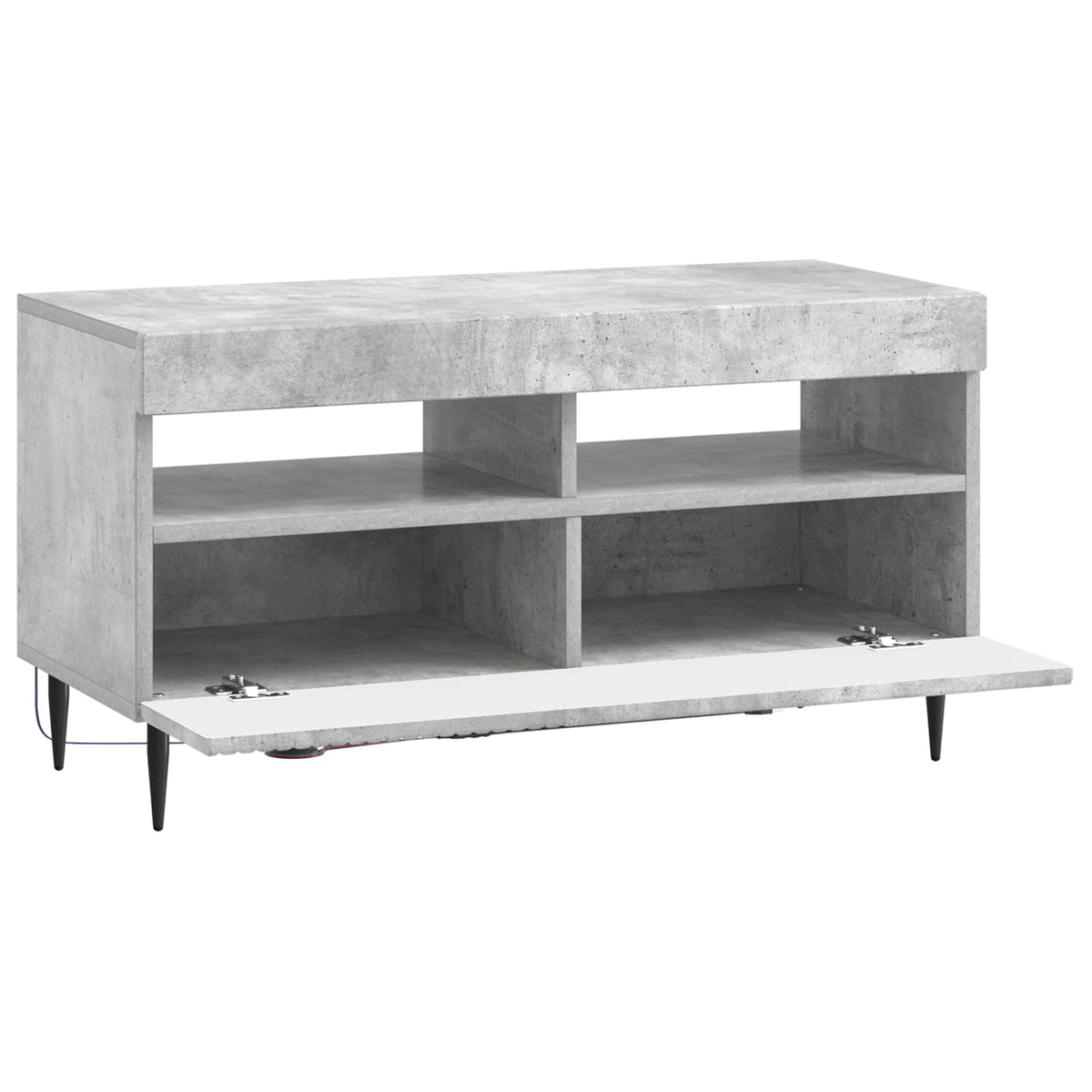 LED TV Cabinet Concrete Grey Engineered Wood