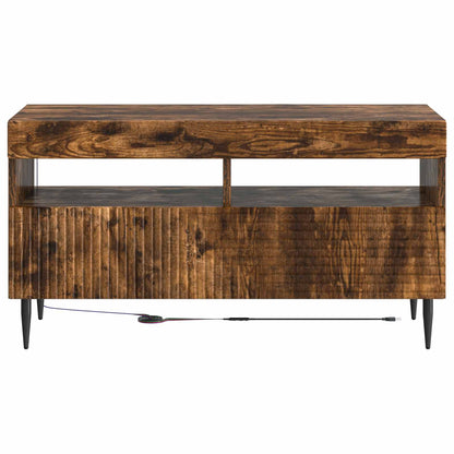 LED TV Cabinet Smoked Oak Engineered Wood