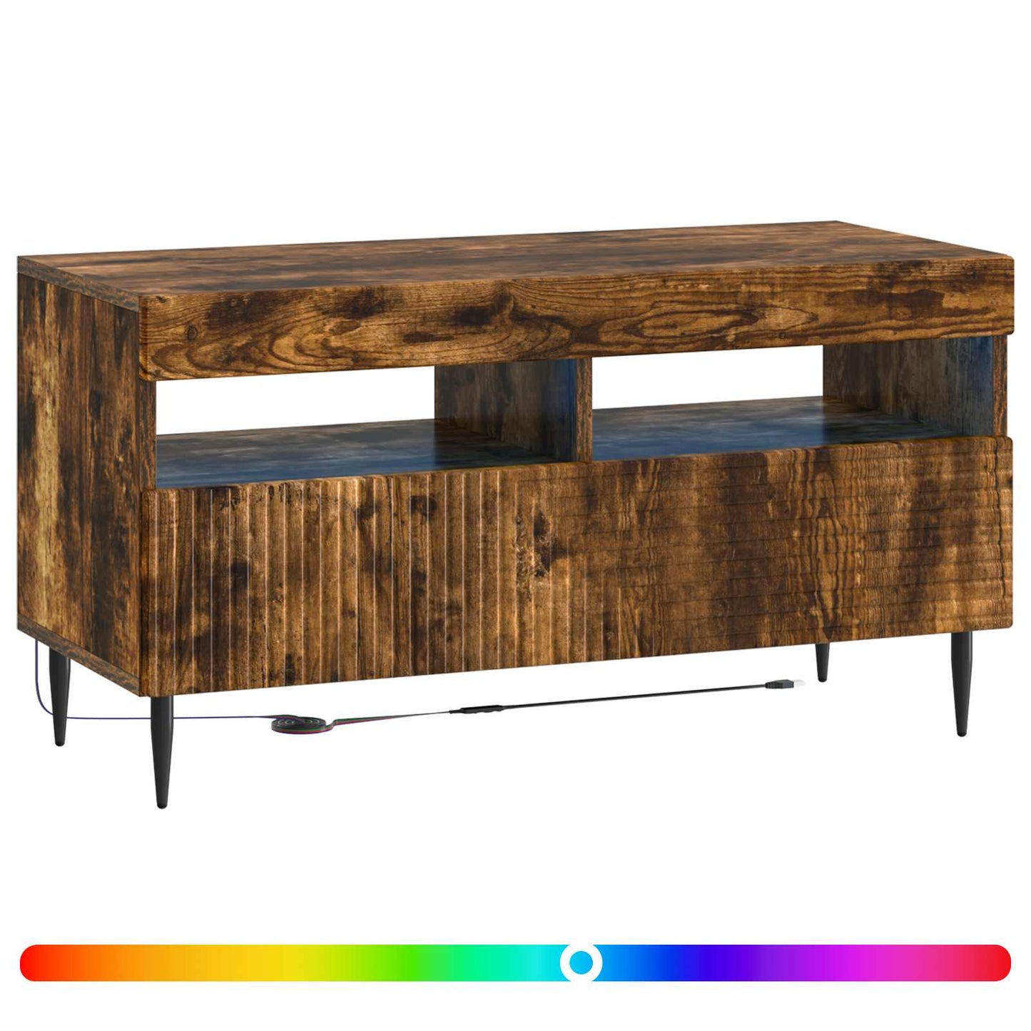LED TV Cabinet Smoked Oak Engineered Wood