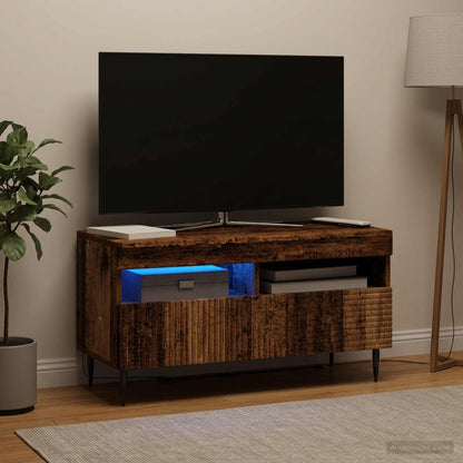 LED TV Cabinet Old Wood Engineered Wood
