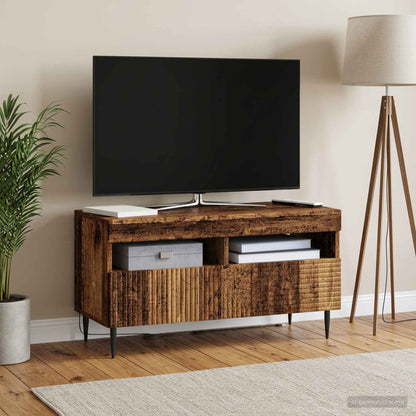LED TV Cabinet Old Wood Engineered Wood