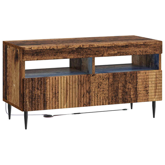 LED TV Cabinet HAARLEM 81 x 35 x 43 cm Old Wood Engineered Wood