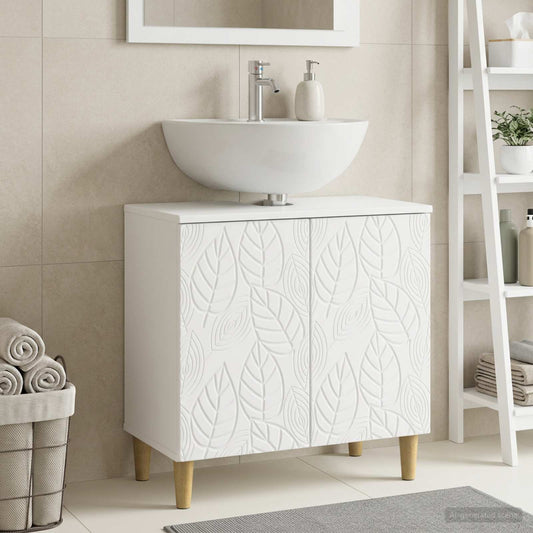 Bathroom Sink Cabinet DELFT White 59.5 x 31.5x 59 cm