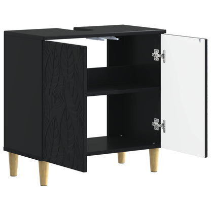 Bathroom Sink Cabinet DELFT Black 59.5 x 31.5x 59 cm