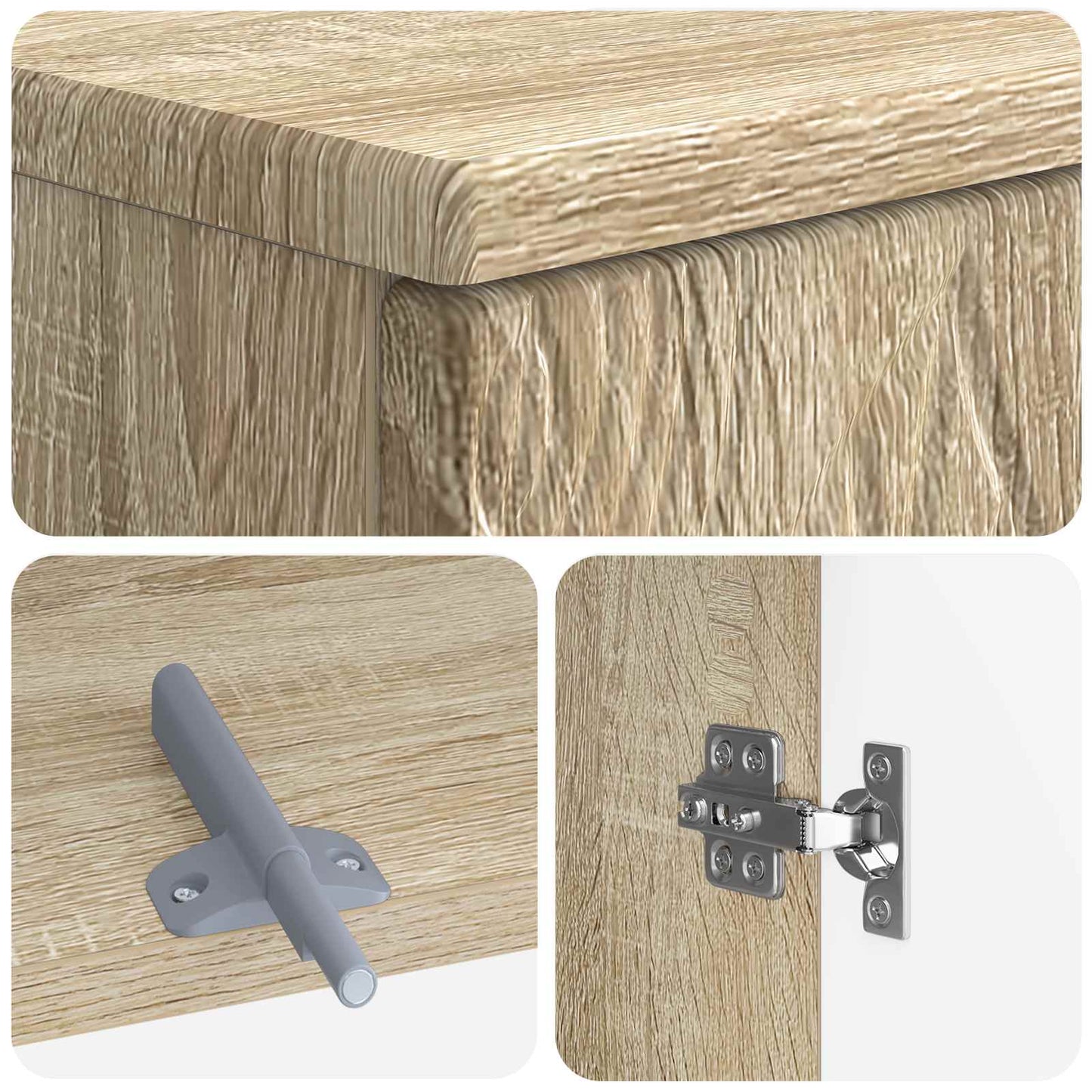 Bathroom Sink Cabinet DELFT Sonoma Oak 59.5 x 31.5x 59 cm