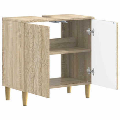 Bathroom Sink Cabinet DELFT Sonoma Oak 59.5 x 31.5x 59 cm
