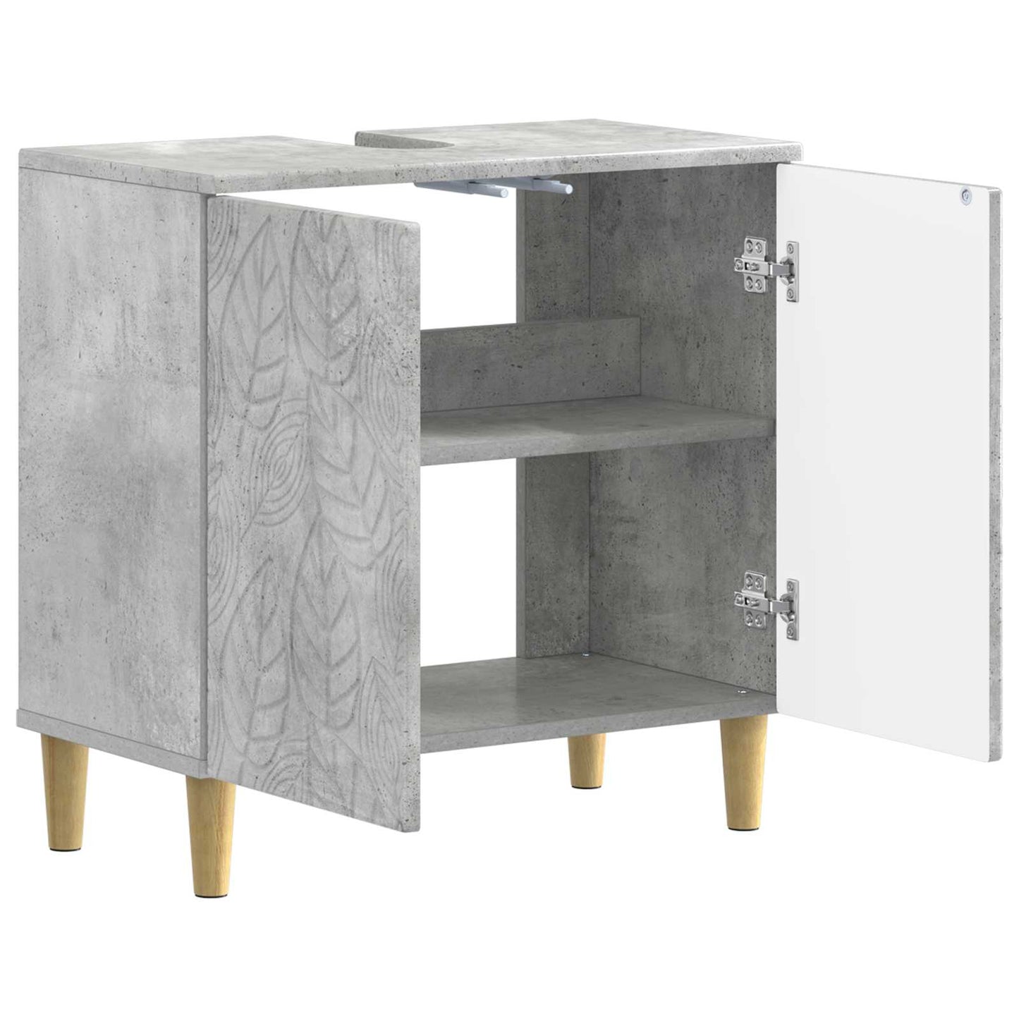Bathroom Sink Cabinet DELFT Concrete Grey 59.5 x 31.5x 59 cm