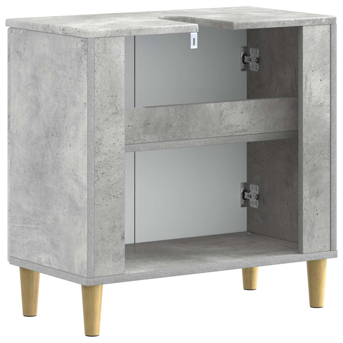Bathroom Sink Cabinet DELFT Concrete Grey 59.5 x 31.5x 59 cm