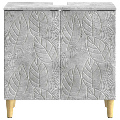 Bathroom Sink Cabinet DELFT Concrete Grey 59.5 x 31.5x 59 cm