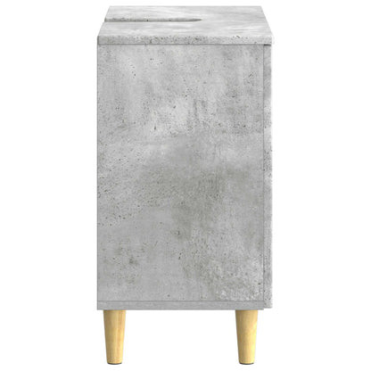 Bathroom Sink Cabinet DELFT Concrete Grey 59.5 x 31.5x 59 cm