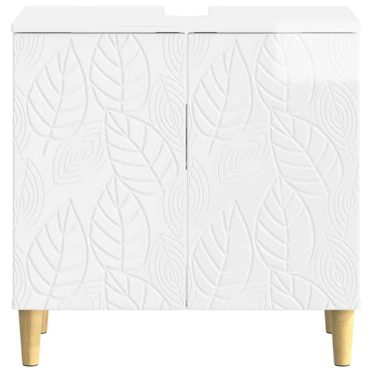 Bathroom Sink Cabinet DELFT High Gloss White 59.5 x 31.5x 59 cm