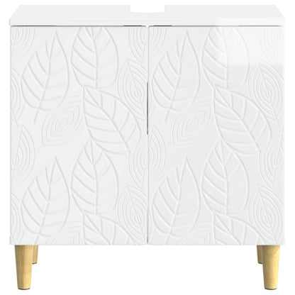 Bathroom Sink Cabinet DELFT High Gloss White 59.5 x 31.5x 59 cm