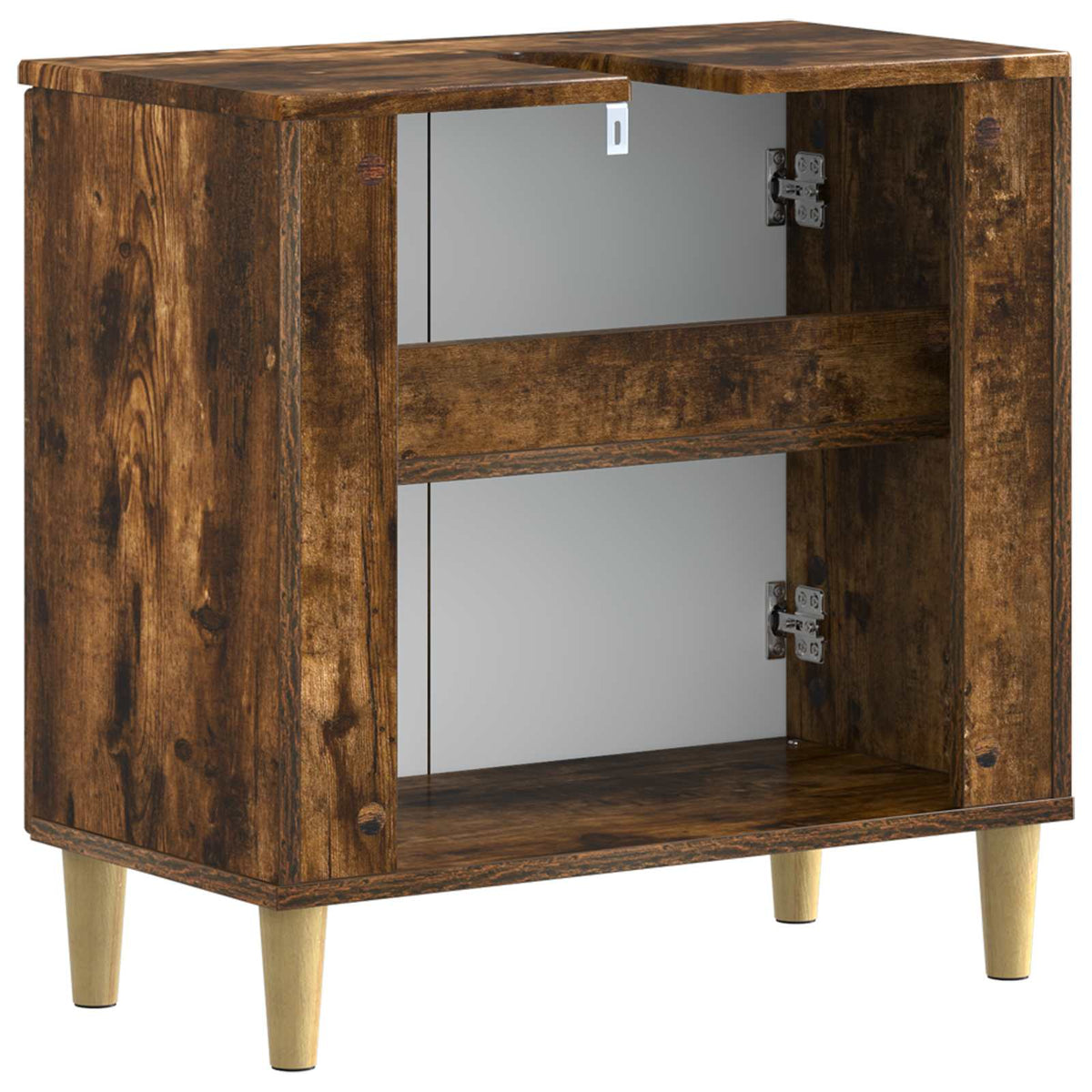 Bathroom Sink Cabinet DELFT Smoked Oak 59.5 x 31.5x 59 cm