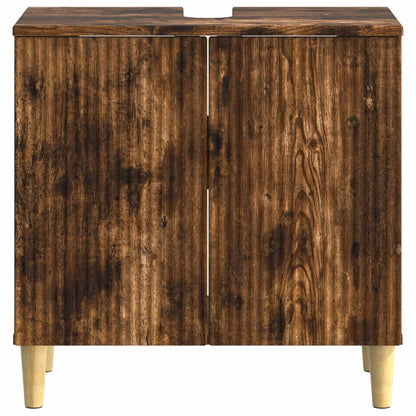 Bathroom Sink Cabinet DELFT Smoked Oak 59.5 x 31.5x 59 cm