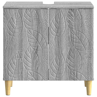 Bathroom Sink Cabinet DELFT Grey Sonoma 59.5 x 31.5x 59 cm