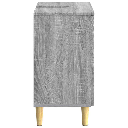 Bathroom Sink Cabinet DELFT Grey Sonoma 59.5 x 31.5x 59 cm