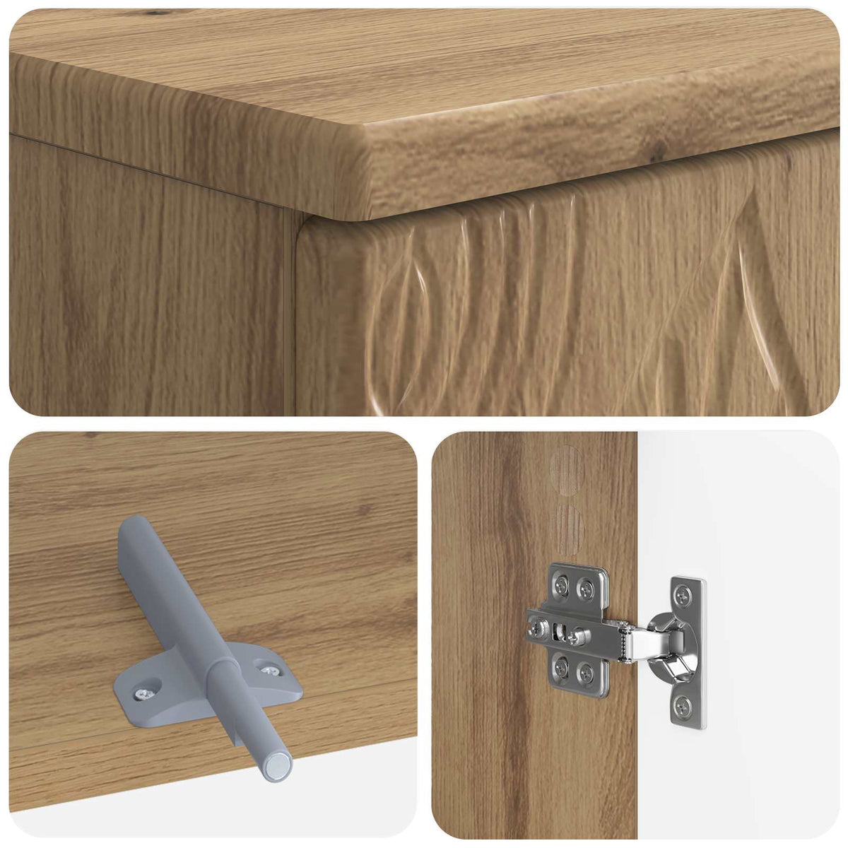 Bathroom Sink Cabinet DELFT Artisan Oak 59.5 x 31.5x 59 cm