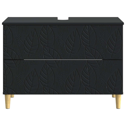 Bathroom Sink Cabinet DELFT Black 82 x 41x 59 cm