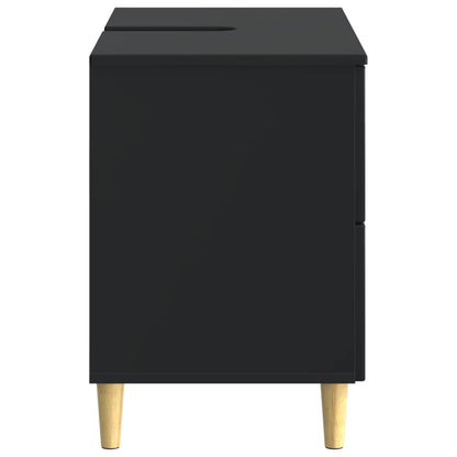 Bathroom Sink Cabinet DELFT Black 82 x 41x 59 cm