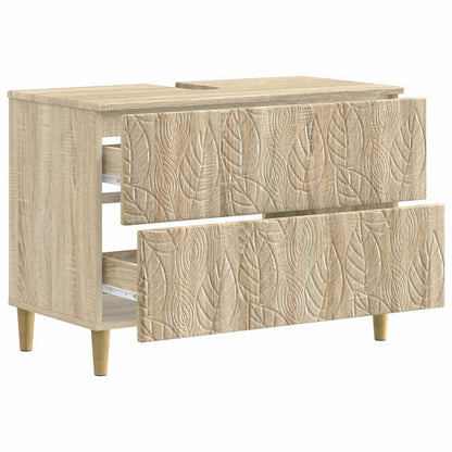 Bathroom Sink Cabinet DELFT Sonoma Oak 82 x 41x 59 cm