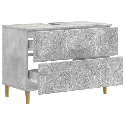 Bathroom Sink Cabinet DELFT Concrete Grey 82 x 41x 59 cm