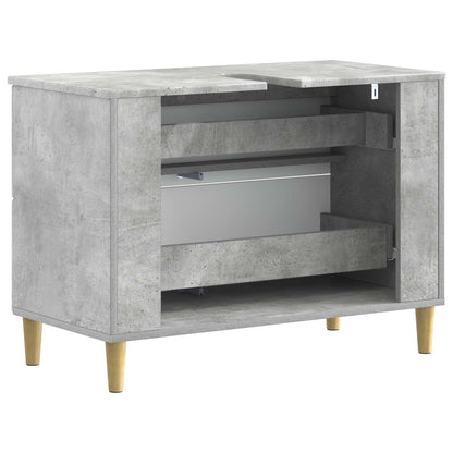 Bathroom Sink Cabinet DELFT Concrete Grey 82 x 41x 59 cm