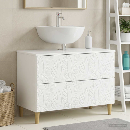 Bathroom Sink Cabinet DELFT High Gloss White 82 x 41x 59 cm