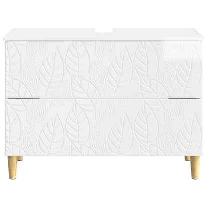 Bathroom Sink Cabinet DELFT High Gloss White 82 x 41x 59 cm
