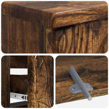 Bathroom Sink Cabinet DELFT Smoked Oak 82 x 41x 59 cm