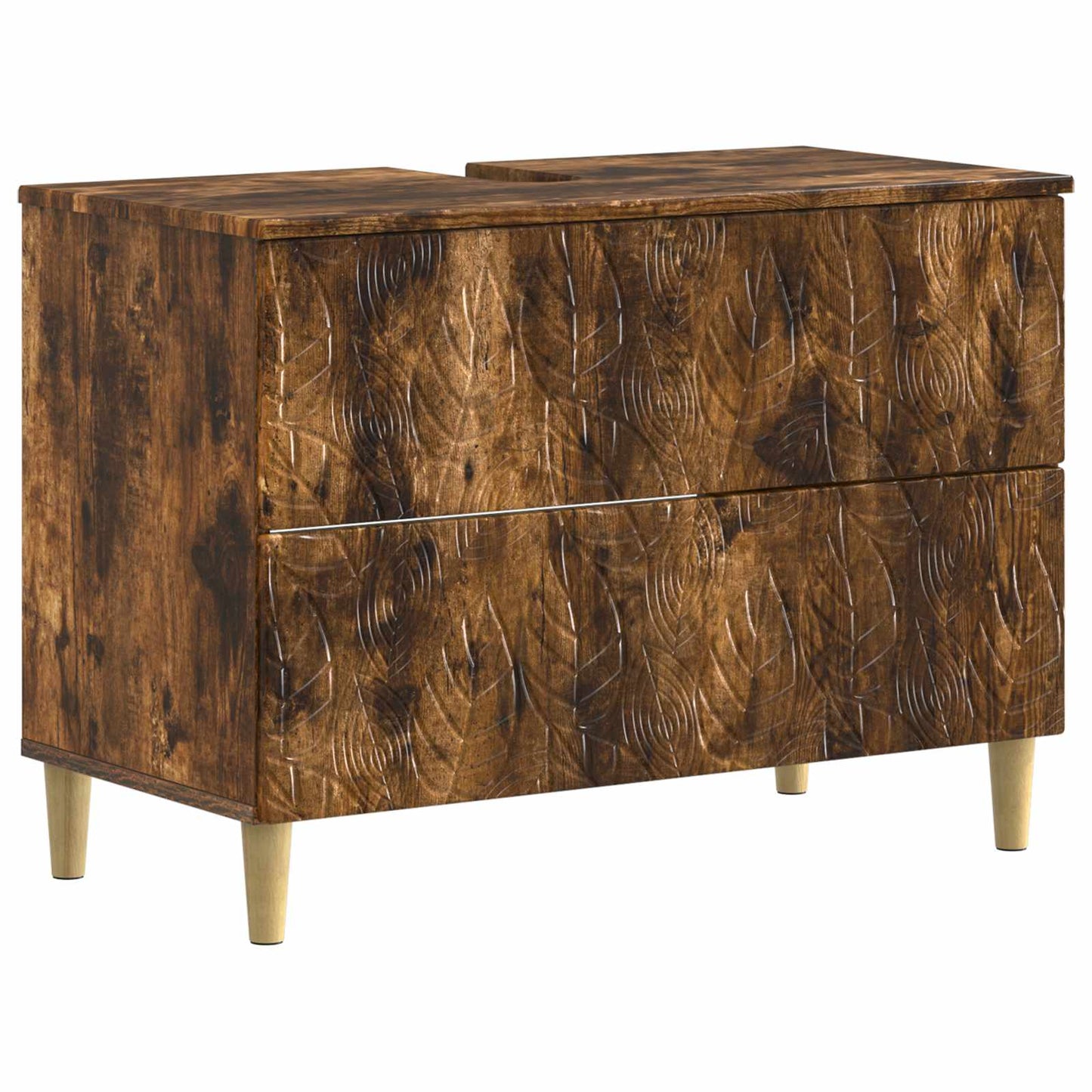Bathroom Sink Cabinet DELFT Smoked Oak 82 x 41x 59 cm