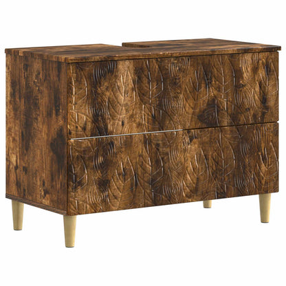 Bathroom Sink Cabinet DELFT Smoked Oak 82 x 41x 59 cm