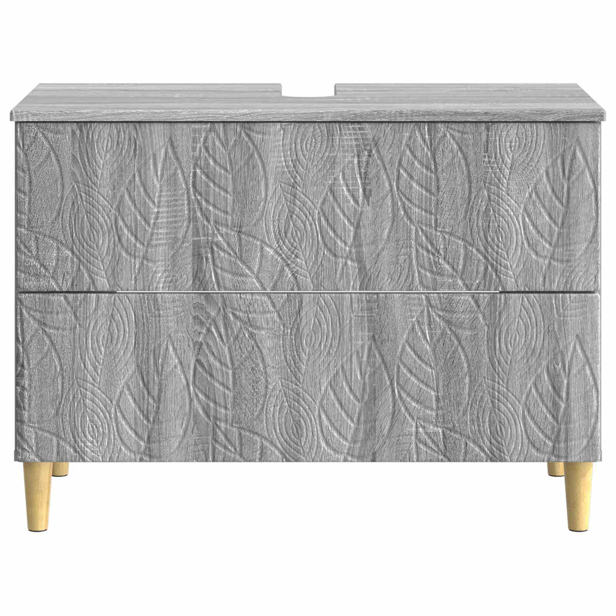 Bathroom Sink Cabinet DELFT Grey Sonoma 82 x 41x 59 cm