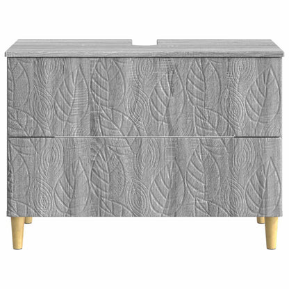 Bathroom Sink Cabinet DELFT Grey Sonoma 82 x 41x 59 cm