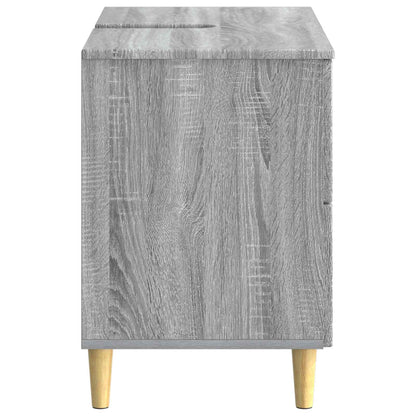 Bathroom Sink Cabinet DELFT Grey Sonoma 82 x 41x 59 cm
