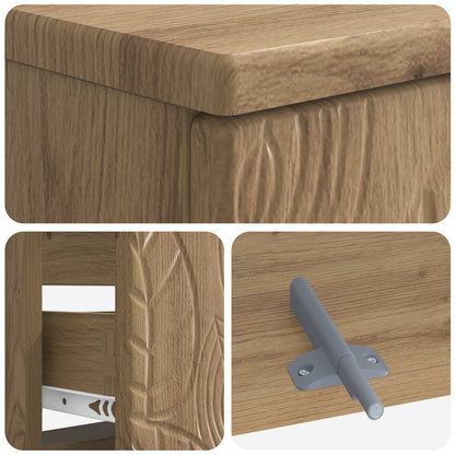 Bathroom Sink Cabinet DELFT Artisan Oak 82 x 41x 59 cm
