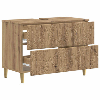 Bathroom Sink Cabinet DELFT Artisan Oak 82 x 41x 59 cm