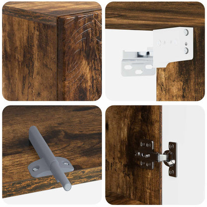 Bathroom Wall Cabinet DELFT Smoked Oak 30 x 31 x 59 cm