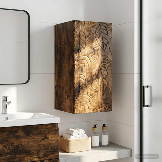 Bathroom Wall Cabinet DELFT Smoked Oak 30 x 31 x 59 cm