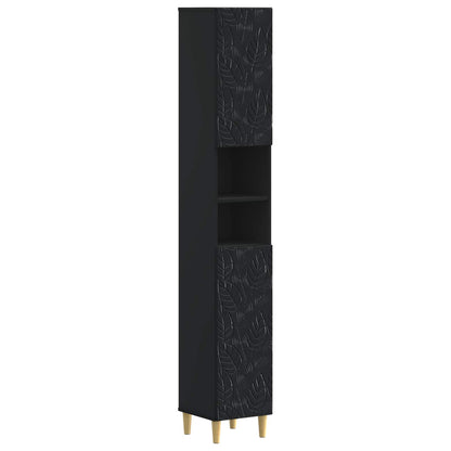 Bathroom Cabinet with Open Shelf DELFT Black 30 x 31 x 190 cm