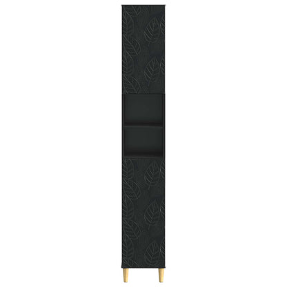 Bathroom Cabinet with Open Shelf DELFT Black 30 x 31 x 190 cm