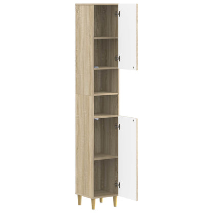Bathroom Cabinet with Open Shelf DELFT Sonoma Oak