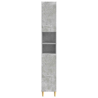 Bathroom Cabinet with Open Shelf DELFT Concrete Grey