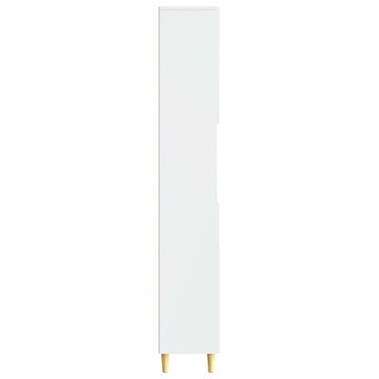 Bathroom Cabinet with Open Shelf DELFT High Gloss White
