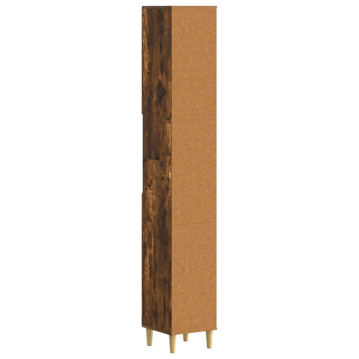 Bathroom Cabinet with Open Shelf DELFT Smoked Oak